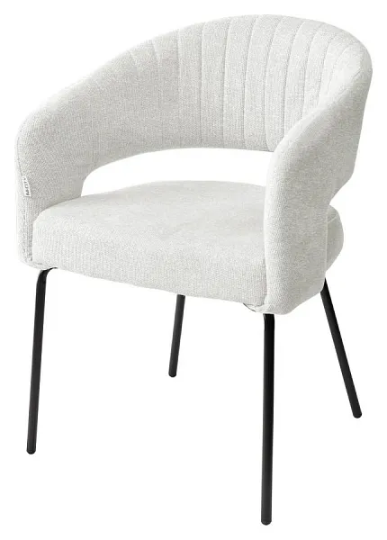 Стул SNUG WZ2042-18 белая галька, фактурный велюр / черный каркас