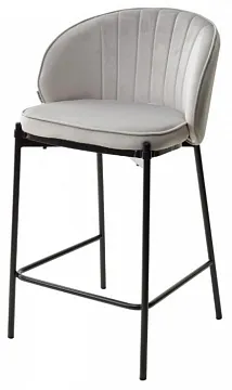 Полубарный стул WENDY BLUVEL-03 LIGHT GREY, велюр