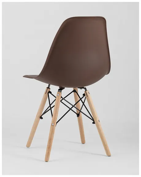 Стул Eames Style DSW коричневый (разборный каркас) фото 9