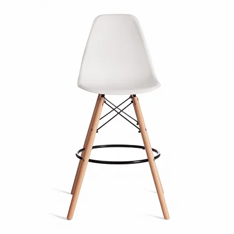Стул барный Cindy Bar Chair (mod. 80-1) Белый, натуральный фото 5