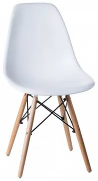 Стул DSW ножки светлый бук, цвет белый W-02