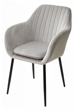 Стул ALABAMA BLUVEL-03 LIGHT GREY, велюр / черный каркас