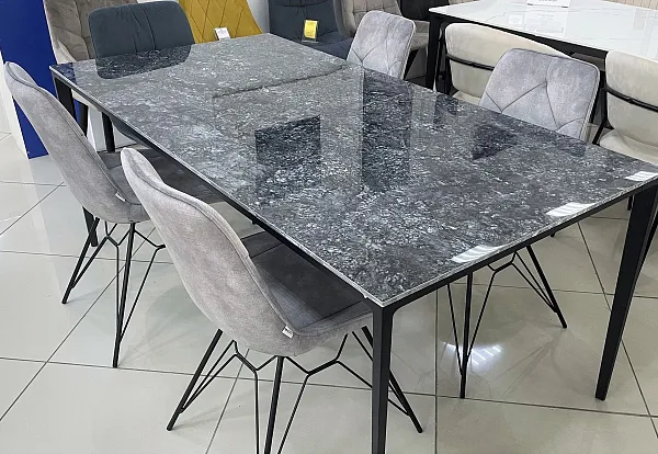 Стул MARBELLA PK6015-03 (VBP203) античный серебристо-серый, велюр фото 4