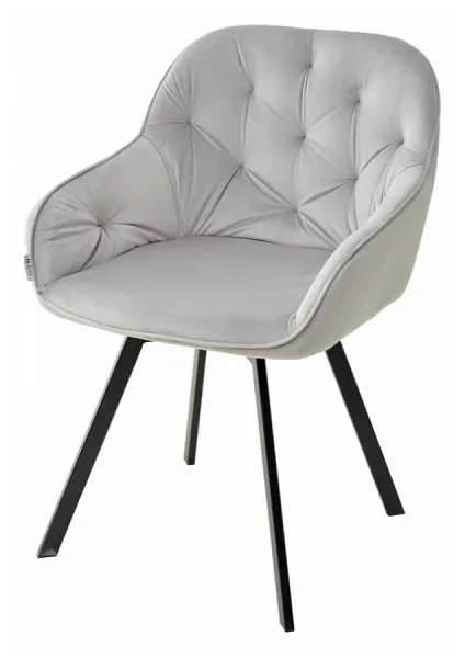 Стул GALE BLUVEL-03 LIGHT GREY, велюр, поворот 360 градусов