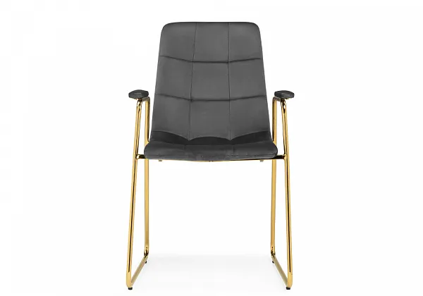 Стул на металлокаркасе Lana dark grey / gold фото 4