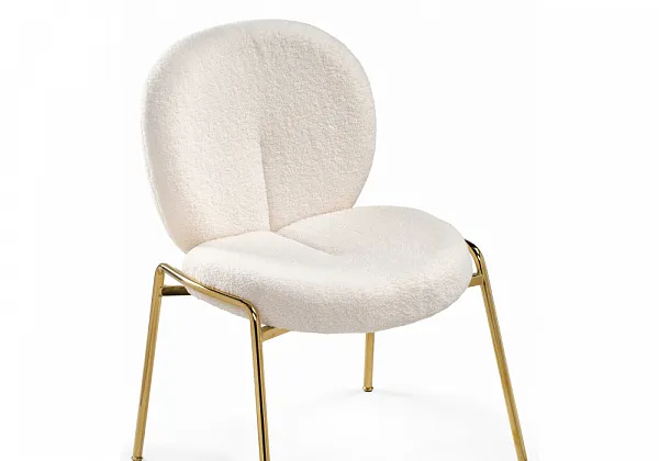 Стул на металлокаркасе Kalipso 1 white / gold фото 7