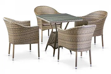 Комплект плетеной мебели T706G/Y350G-W1289 4Pcs Pale