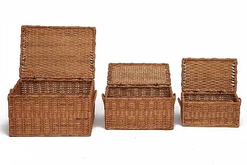 Сундук Secret De Maison Bonanza (набор из 3 штук) натуральный ротанг, коньяк