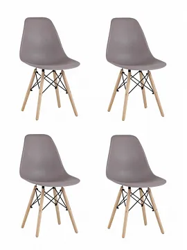 Стул Eames Style DSW темно-бежевый x4 (разборный каркас)