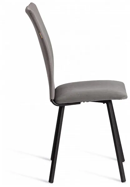 Стул обеденный La Rousse, флок , серый/черный фото 3