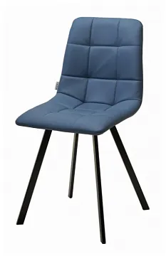 Стул CHILLI-Q SQUARE Oracul 795 Синий, экокожа PU / черный каркас,
