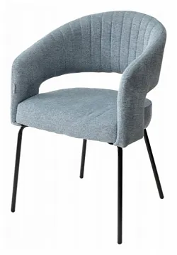 Стул SNUG WZ2042-14 морская волна, фактурный велюр/ черный каркас, M-City
