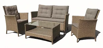 Плетеный комплект для отдыха с диваном AFM-804 Beige