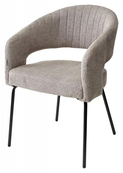 Стул SNUG WZ2042-04 серо-бежевый фактурный велюр / черный каркас