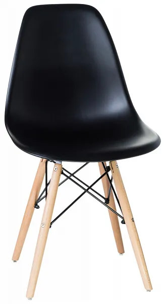 Стул DSW ножки светлый бук, цвет чёрный B-03