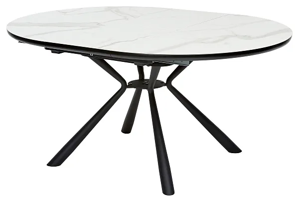 Стол VOLAND BIANCO TL-45 испанская керамика/ BLACK "белый мрамор" М-City фото 4