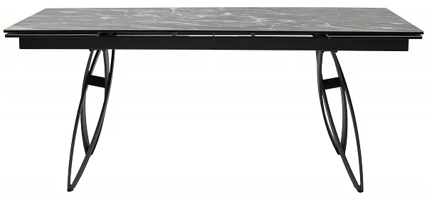 Стол PALERMO 180 TL-128 Испанская керамика черный контрастный мрамор / черный каркас, ®DISAUR фото 4