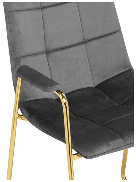 Стул на металлокаркасе Lana dark grey / gold фото 10