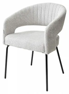 Стул SNUG WZ2042-19 галечный серый, фактурный велюр / черный каркас