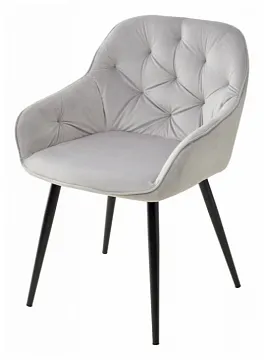 Стул BREEZE BLUVEL-03 LIGHT GREY, велюр / черный каркас