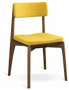 Стул Aska, рогожка, орех/горчичный
