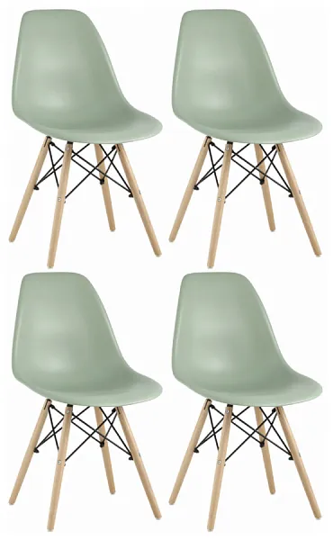 Стул Eames DSW серо-зеленый x4