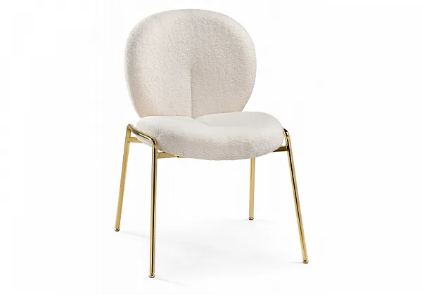 Стул на металлокаркасе Kalipso 1 white / gold фото 3