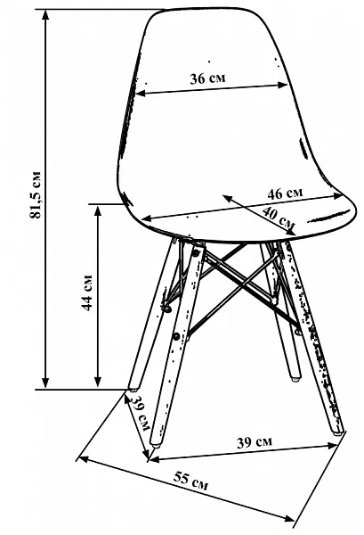 Стул DSW ножки светлый бук, цвет белый W-02 фото 9
