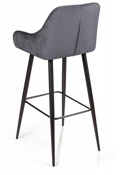 Стул барный Robert, бархат серый 27 фото 4