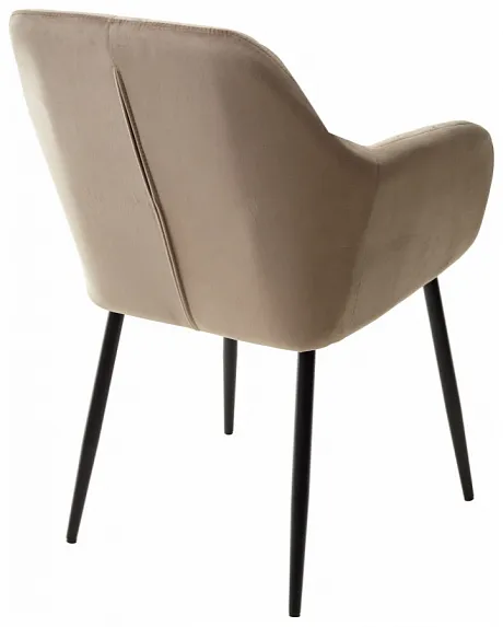 Стул ALABAMA BLUVEL-40 BEIGE, велюр / черный каркас фото 2
