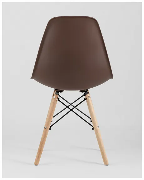 Стул Eames Style DSW коричневый (разборный каркас) фото 8