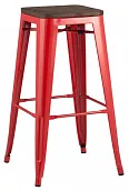 Стул барный TOLIX WOOD красный глянцевый