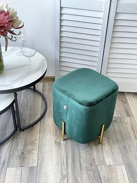 Пуф ARES BLUVEL-78 GREEN / GOLD фото 2