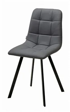 Стул CHILLI-Q SQUARE Oracul 965 Серый, экокожа PU / черный каркас,