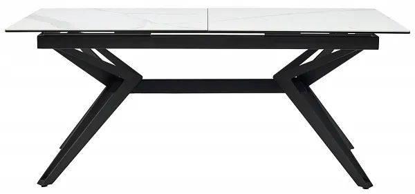Стол URBINO 180 MATTE STATUARIO Белый мрамор матовый, керамика/ черный каркас, ®DISAUR фото 3
