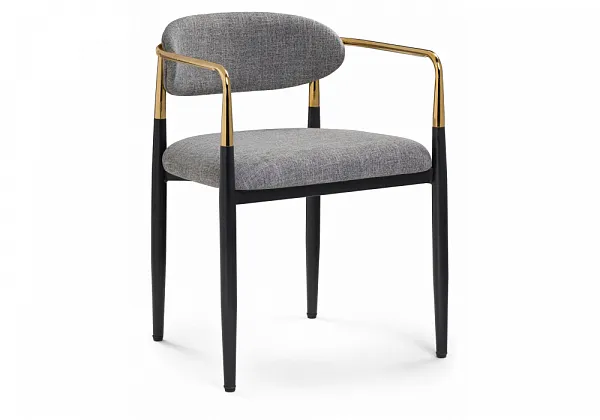 Стул на металлокаркасе Lord gray / black / gold