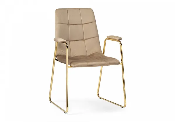 Стул на металлокаркасе Lana beige / gold