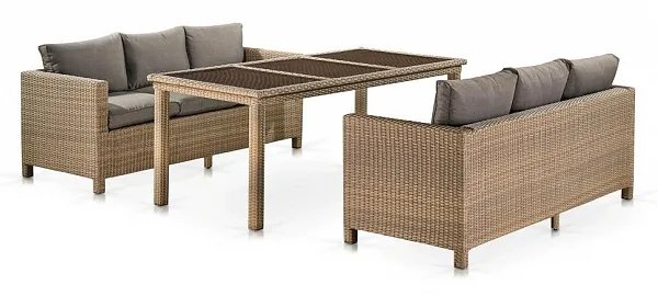Комплект плетеной мебели T365/S65B-W65 Light Brown