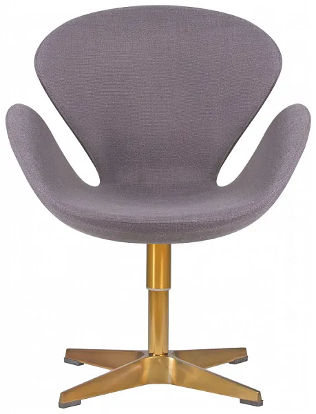 Кресло дизайнерское SWAN (серая ткань IF11, золотое основание) фото 6