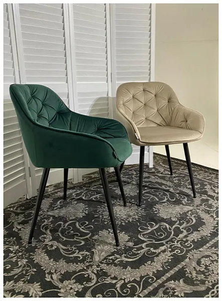 Стул BREEZE BLUVEL-78 GREEN, велюр / черный каркас, велюр фото 4