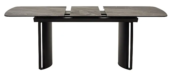 Стол RASMUS 160 KL-80 Серый мрамор, итальянская керамика / черный каркас, ®DISAUR фото 7