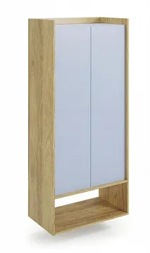 Стеллаж HALMAR MOBIUS 2D (голубой/гикори натуральный)