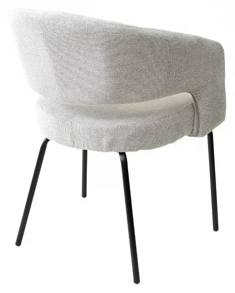 Стул SNUG WZ2042-19 галечный серый, фактурный велюр / черный каркас фото 2
