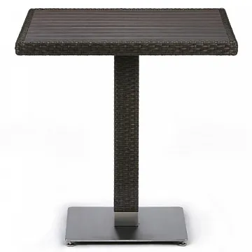 Плетеный стол T607D-W53-70x70 Brown
