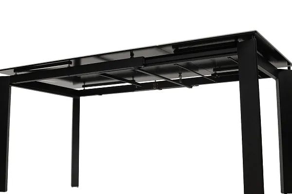 Стол CORNER 120 HIGH GLOSS STATUARIO керамика, стекло/ черный каркас, ®DISAUR фото 9