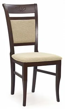 Стул Halmar JAKUB (темный орех/t.beige)