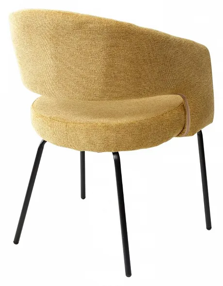 Стул SNUG WZ2042-05 горчичный фактурный велюр / черный каркас фото 2