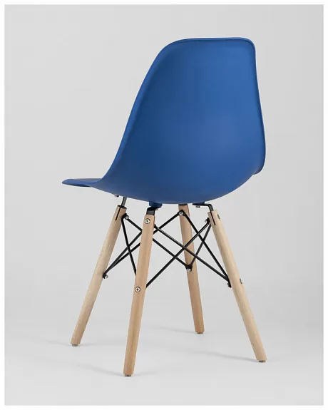 Стул Eames Style DSW синий (разборный каркас) фото 9