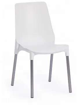 Стул GENIUS (mod 75) Белый, хром