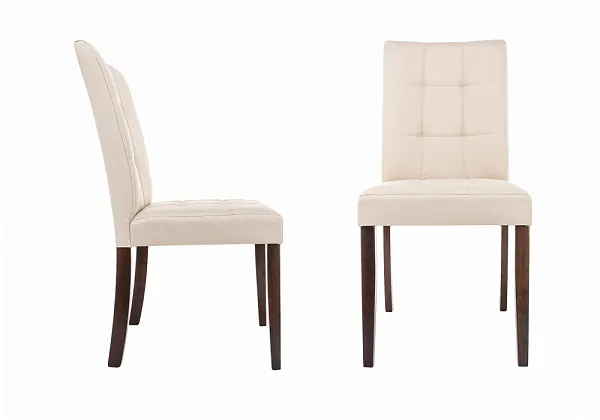 Стул деревянный Madina dark walnut / fabric cream фото 3